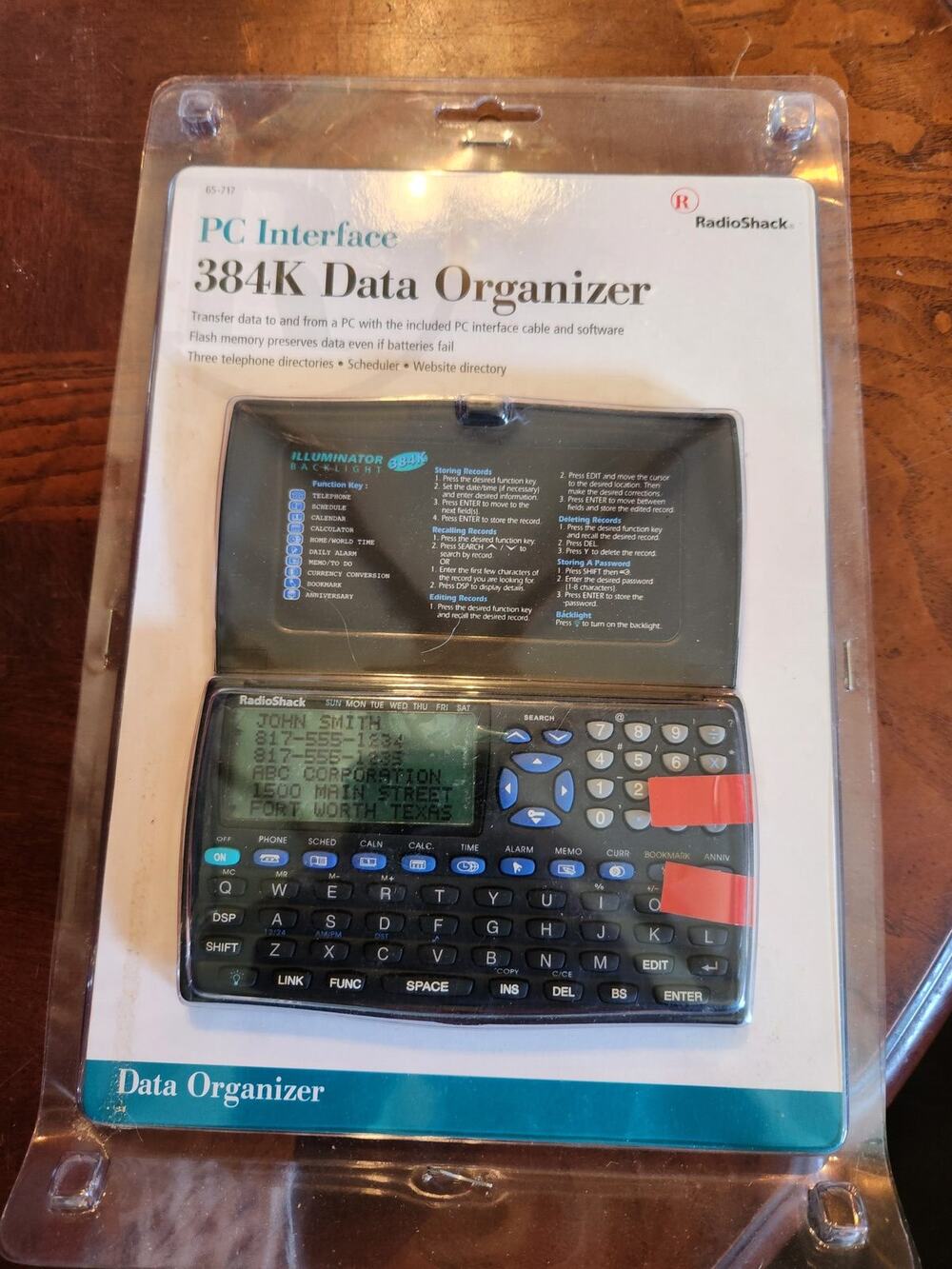 RadioShack 384K PC Interface Data Organizer Model 65-717 New Windows 95 DOS